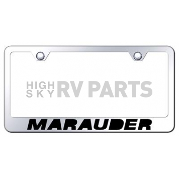 Automotive Gold License Plate Frame - Silver Stainless Steel - LFMAREC
