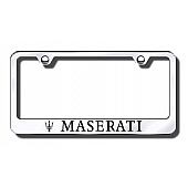Automotive Gold License Plate Frame - Silver Stainless Steel - LFMASEC