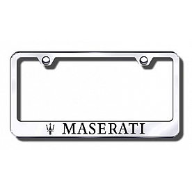 Automotive Gold License Plate Frame - Silver Stainless Steel - LFMASEC