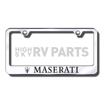 Automotive Gold License Plate Frame - Silver Stainless Steel - LFMASEC