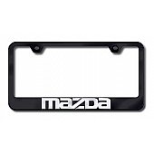 Automotive Gold License Plate Frame - Black Stainless Steel - LFMAZCB