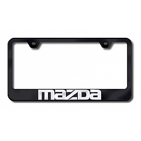 Automotive Gold License Plate Frame - Black Stainless Steel - LFMAZCB