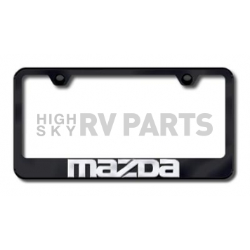 Automotive Gold License Plate Frame - Black Stainless Steel - LFMAZCB