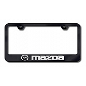 Automotive Gold License Plate Frame - Black Stainless Steel - LFMAZEB
