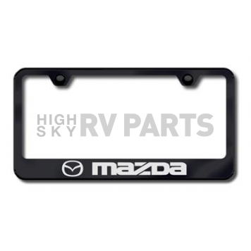 Automotive Gold License Plate Frame - Black Stainless Steel - LFMAZEB