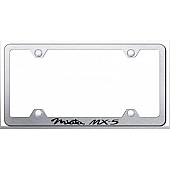 Automotive Gold License Plate Frame - Silver Stainless Steel - LFWMIAES