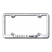Automotive Gold License Plate Frame - Silver Stainless Steel - LFWMKSEC