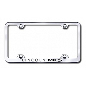Automotive Gold License Plate Frame - Silver Stainless Steel - LFWMKSEC