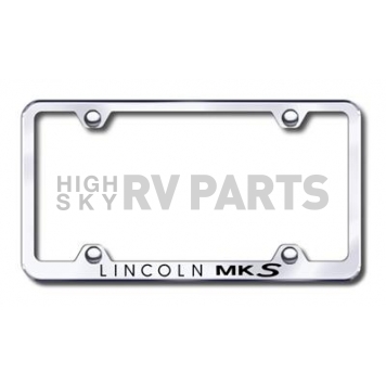 Automotive Gold License Plate Frame - Silver Stainless Steel - LFWMKSEC
