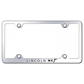 Automotive Gold License Plate Frame - Silver Stainless Steel - LFWMKTEC