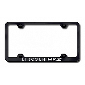 Automotive Gold License Plate Frame - Black Stainless Steel - LFWMKZEB