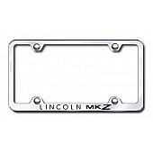 Automotive Gold License Plate Frame - Silver Stainless Steel - LFWMKZEC