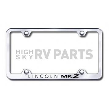 Automotive Gold License Plate Frame - Silver Stainless Steel - LFWMKZEC