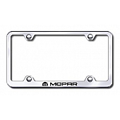 Automotive Gold License Plate Frame - Silver Stainless Steel - LFWMOPEC