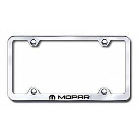 Automotive Gold License Plate Frame - Silver Stainless Steel - LFWMOPEC