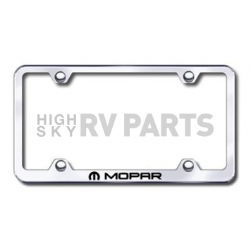 Automotive Gold License Plate Frame - Silver Stainless Steel - LFWMOPEC