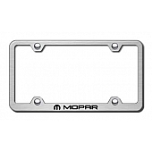 Automotive Gold License Plate Frame - Silver Stainless Steel - LFWMOPES