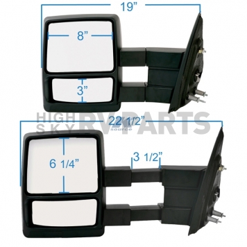 K-Source Exterior Towing Mirror Manual OEM Set Of 2 - 6118788F-1