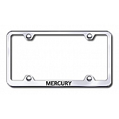 Automotive Gold License Plate Frame - Silver Stainless Steel - LFWMRYEC