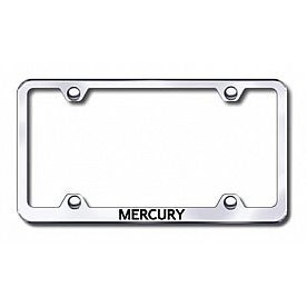Automotive Gold License Plate Frame - Silver Stainless Steel - LFWMRYEC