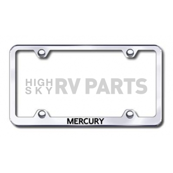 Automotive Gold License Plate Frame - Silver Stainless Steel - LFWMRYEC