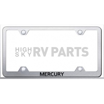 Automotive Gold License Plate Frame - Silver Stainless Steel - LFWMRYES