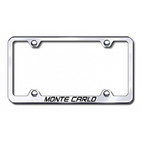 Automotive Gold License Plate Frame - Silver Stainless Steel - LFWMTCEC