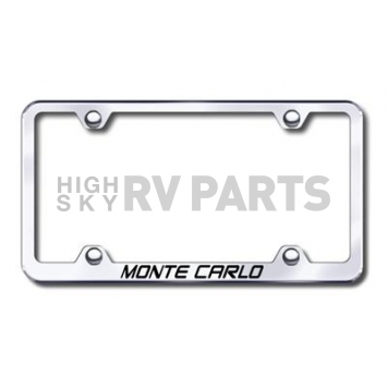 Automotive Gold License Plate Frame - Silver Stainless Steel - LFWMTCEC