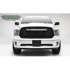 T-Rex Truck Products Grille Insert - Mesh Trapezoid Black Powder Coated Steel - 6314551BR