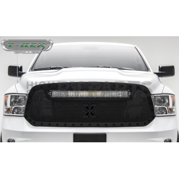 T-Rex Truck Products Grille Insert - Mesh Trapezoid Black Powder Coated Steel - 6314551BR-1