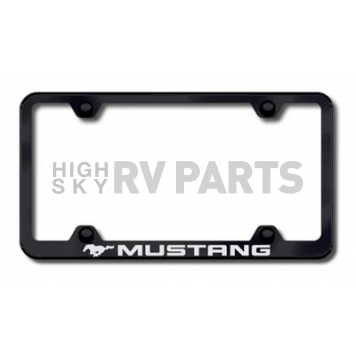 Automotive Gold License Plate Frame - Black Stainless Steel - LFWMUSEB