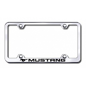 Automotive Gold License Plate Frame - Silver Stainless Steel - LFWMUSEC