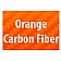 American Car Craft Exterior Mirror Trim Ring Stainless Steel Orange Carbon Fiber - 052031ORG