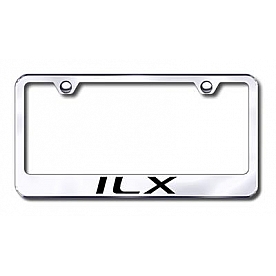 Automotive Gold License Plate Frame - Silver Stainless Steel - LFILXEC