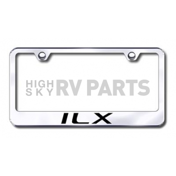 Automotive Gold License Plate Frame - Silver Stainless Steel - LFILXEC