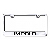 Automotive Gold License Plate Frame - Silver Stainless Steel - LFIMPEC