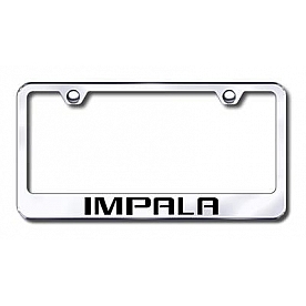 Automotive Gold License Plate Frame - Silver Stainless Steel - LFIMPEC