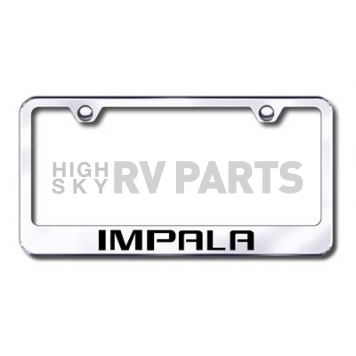Automotive Gold License Plate Frame - Silver Stainless Steel - LFIMPEC