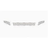 Road Armor Bumper Grille Insert ID Pattern Bare Silver Stainless Steel - 2DFMD