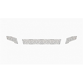 Road Armor Bumper Grille Insert ID Pattern Bare Silver Stainless Steel - 2DFMD