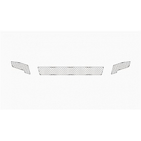 Road Armor Bumper Grille Insert Honeycomb Pattern Bare Silver Stainless Steel - 2DFMH