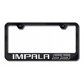 Automotive Gold License Plate Frame - Black Stainless Steel - LFIMPSSEB