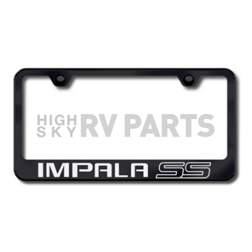 Automotive Gold License Plate Frame - Black Stainless Steel - LFIMPSSEB