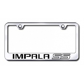 Automotive Gold License Plate Frame - Silver Stainless Steel - LFIMPSSEC