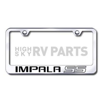 Automotive Gold License Plate Frame - Silver Stainless Steel - LFIMPSSEC