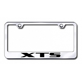 Automotive Gold License Plate Frame - Silver Stainless Steel - LFXTSEC