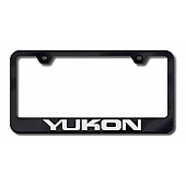 Automotive Gold License Plate Frame - Black Stainless Steel - LFYUKEB