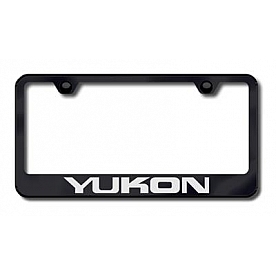 Automotive Gold License Plate Frame - Black Stainless Steel - LFYUKEB