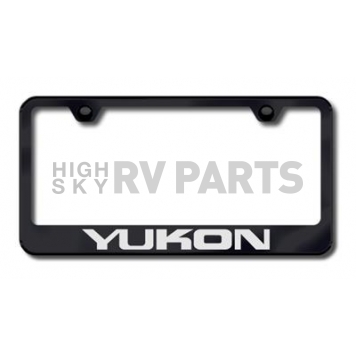 Automotive Gold License Plate Frame - Black Stainless Steel - LFYUKEB