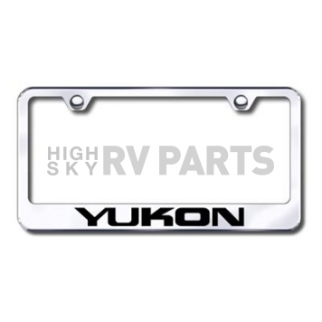 Automotive Gold License Plate Frame - Silver Stainless Steel - LFYUKEC